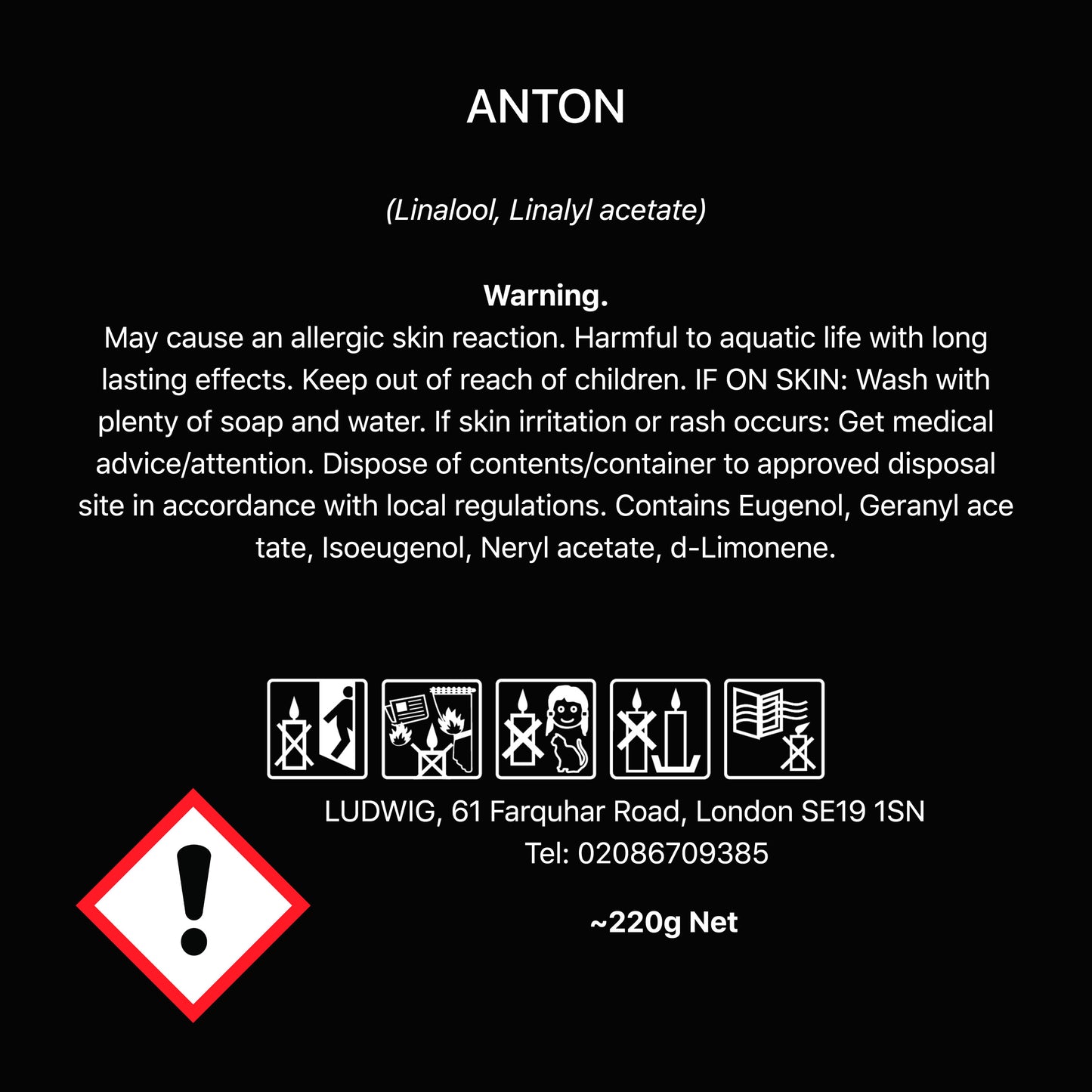 Anton scented candle